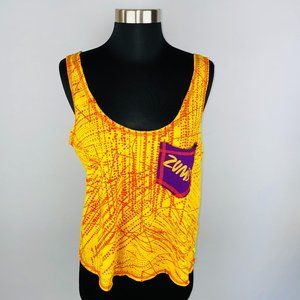 Zumba Womens L Athletic Top Splatter Abstract Print